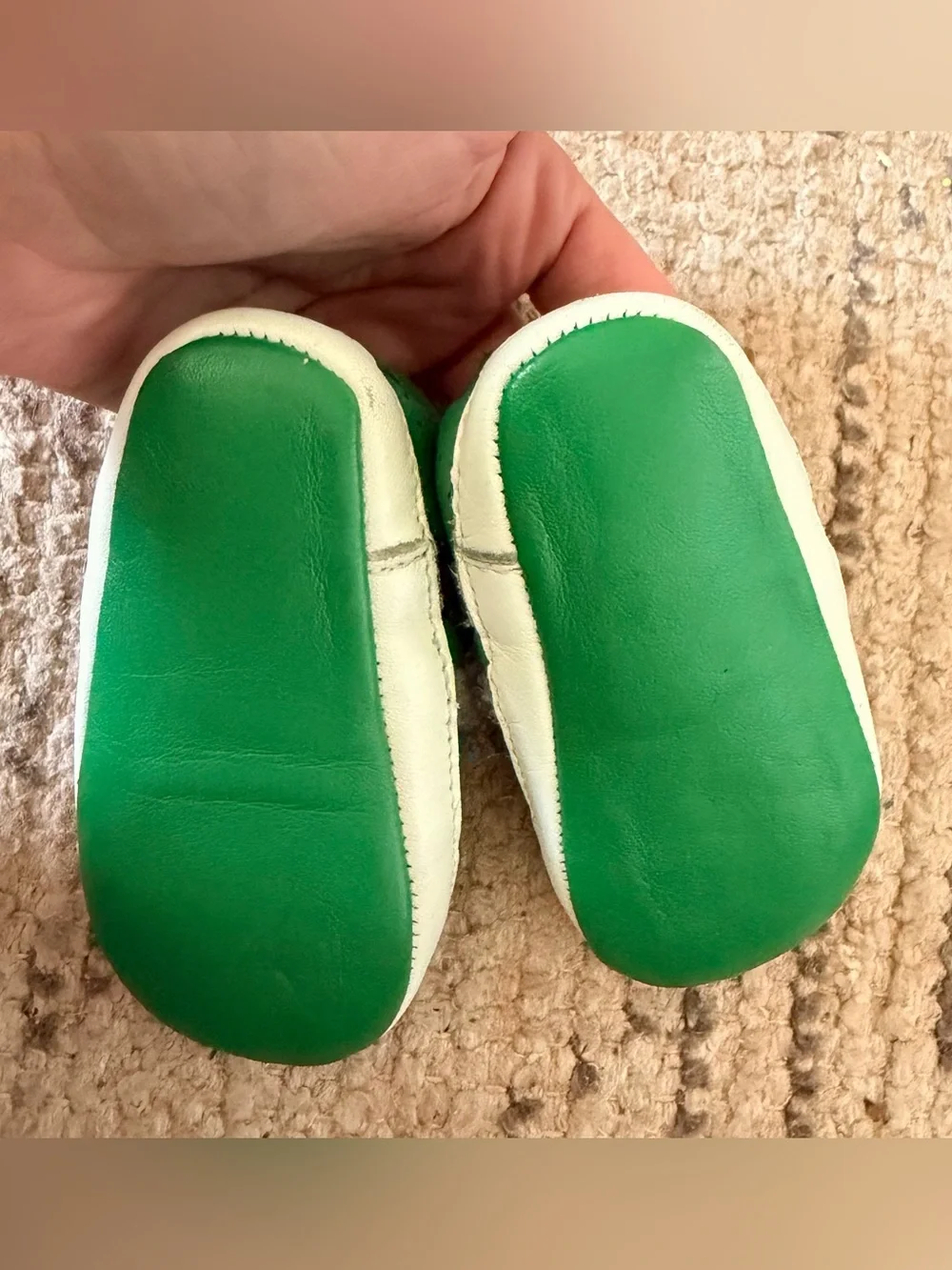 Old Soles Green Leather First Walker Sneakers | EU 18 / US 3 | 6–12 Months